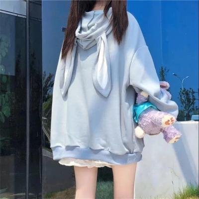 China Japanese Harajuku hip-hop hip-hop street rabbit ears Anti-wrinkle ears cute hoodie women's kawaii sweatshirt for sale