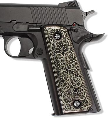 China Sustainable Alpaca Silver and Walnut Wood Gun Grips - Handcrafted Premium Pistol Grip Accessories for for sale