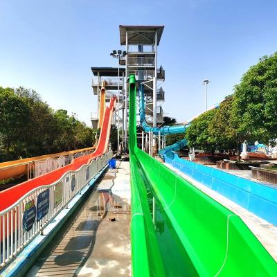 China Customized Amusement Park Fiberglass Water Slide  6-8mm Thickness for sale