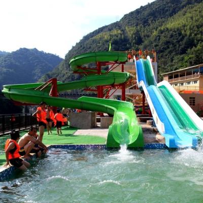 China Exciting Fiberglass Aqua Park Slide Customized For Unforgettable Thrills for sale