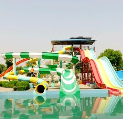 China OEM Weather Proof Fiberglass Water Park Slide For Adults 1 Rider Capacity for sale