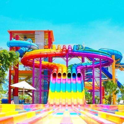 China Customized Color Huge Water Slide  Fibreglass Water Slides For Adults At Water Parks for sale