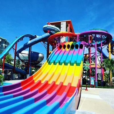 China Customizable Fiberglass Commercial Water Park Equipment For Adults 6-8mm Thickness for sale