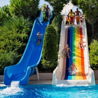 China Customization Water Park Pool Slide Red Yellow Blue For  Private Property for sale