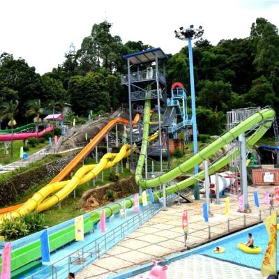 China OEM Adult Exclusive Outdoor Fiberglass Water Slide For Thrilling Body Sliding for sale