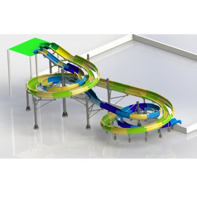 China Raft Water Slide Circle Water Slide Customized With Professional Installation for sale