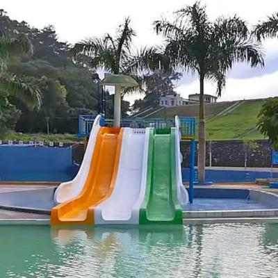 China Family Friendly  Straight Rainbow Kids Water Slide Colourful Fiberglass for sale