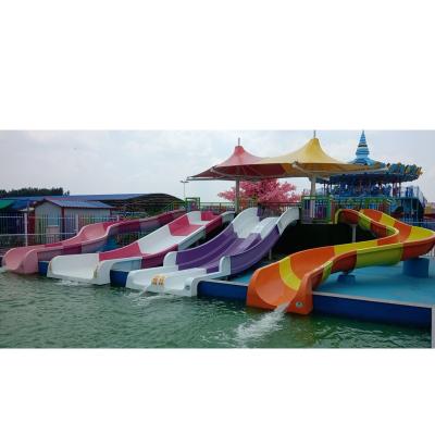 China Colorful Aqua Water Slide Kids With Splash Pool Feature Backyard Pool Homeuse for sale