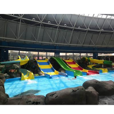 China Interactive Fiberglass Kids Water Slide For Family Fun Colorful Design Easy Assembly for sale