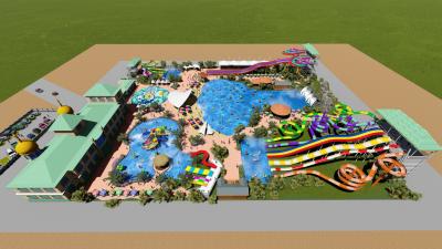 China All Ages Water Park Design With Fiberglass Construction And Regular Cleaning for sale