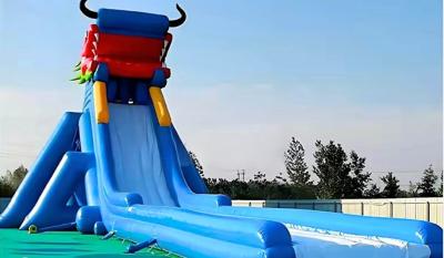 China Commercial Grade Inflatable Water Slide And Pool With Bouncy House Inflatable Water Slide for sale