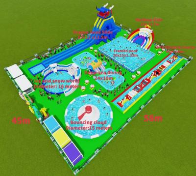 China Customizable 45x58m INFLATABLE WATER PARK for Your Water Park Business for sale