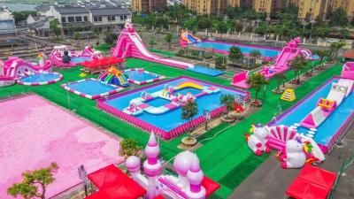 China Customizable PINK THEME INFLATABLE WATER PARK for Your Water Park Business for sale