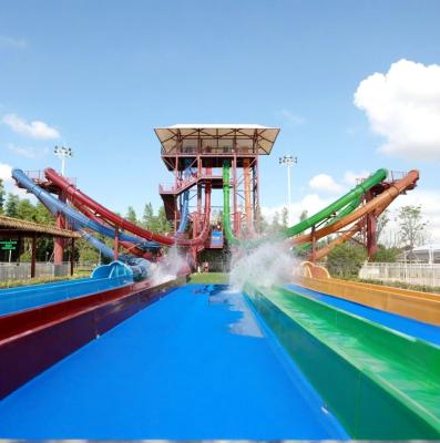 China Age Group ≥12 Big Water Slide With Splash Pool Spray Up Production Method for sale