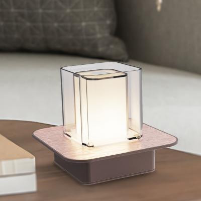 China Modern Luxury Aluminum ABS+PC+ LED Touch Switch Night Light Chandelier Table Lamp with USB Interface Rechargeable Header for sale