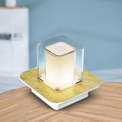 China ABS+PC+ Aluminum LED Recharging Decorative USB Interface Touch Switch Candlestick Table Light For Kids for sale