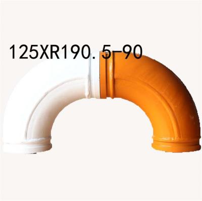 China Hotels concrete truck parts concrete pumps bend pipe 125XR190.5-90 001693302S0509000 139999001837A for sale