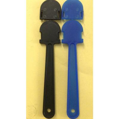 China China Black And Blue Plastic Hand Fan Grip Sticks for sale