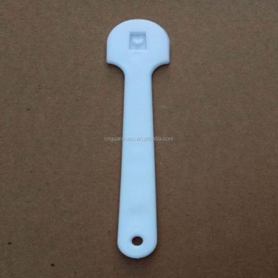 China China Promotion Plastic Hand Held Fan White PP Custom Handle Fan Stick for sale