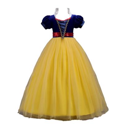 China Halloween Party Kids Costume Girls New Love White Princess Costume Deluxe Snow Dress Up Cosplay Birthday Party For Girls for sale