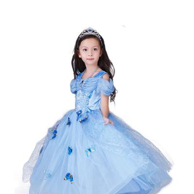 China Princess Cinderella Cosplay Dress Halloween Party Princess Dress Kids Perform Halloween Dresses for Girl Fancy Butterfly Costume Kids Carnival Equipment Clothing Girl for sale