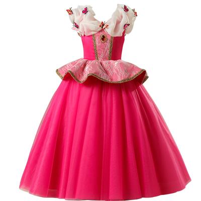 China Polyester Sleeping Beauty Princess Aurora Cosplay Dress Christmas and Halloween Birthday Show Costume Dress for sale