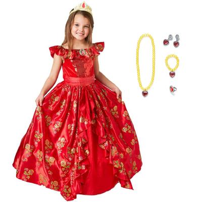 China Halloween Christmas Princess Dress Kids Perform Elena Cosplay Dress for Elena Cosplay Dress Costume Princess Elena Red Dresses Halloween Christmas Gift Children Baby Girls Dress for Gir for sale