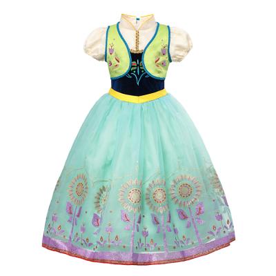 China Hot Sale Anti-wrinkle Princess Dress Princess Girl Costume Anna Princess Girls Dress for sale