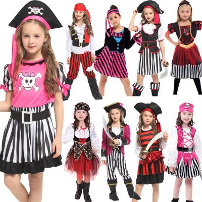 China Breathable Halloween Kids Costume Show Girl The Caribbean Captain's Pirate Costume Girl Pirate COSPLAY for sale