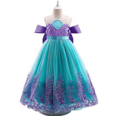 China Wholesale Polyester Kids Princess Dress Party Frock design wedding wear fringe long flower children girl boutique summer wear prom along for sale