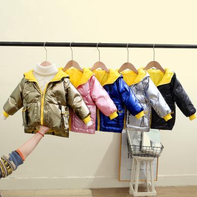 China Anti-wrinkle winter parkas kids jackets for girls boys velvet warm thick children's coat baby outerwear overcoat for sale