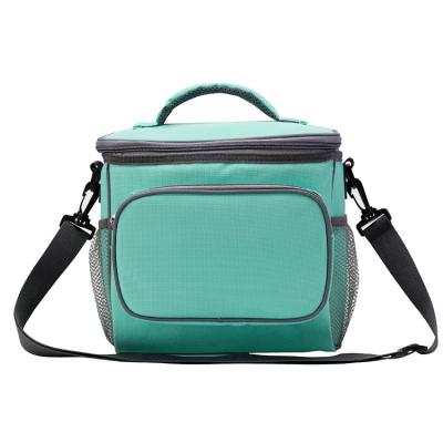 China Waterproof Kids 600d Green Oxford Aluminum Foil Insulated Thermal Adult Lunch Bag For Cooler Bag for sale