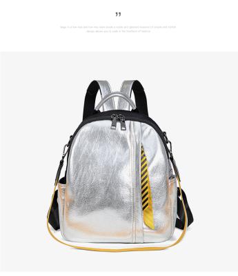 China Silver Reflective Logo Mini Rucksack Ladies Sales Cloth Shoulder Backpack Sport Bags Waterproof Hot Custom Women Bags for sale