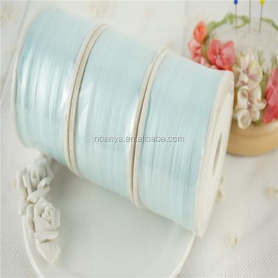 China Retail 7mmX100m/roll soft thin high quality thin faffeta variegated color 100% pure silk embroidery ribbon for sale