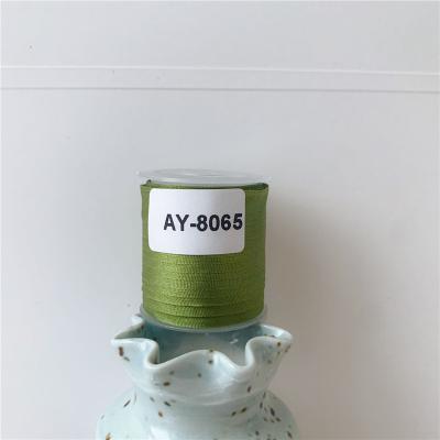 China AY-8065 2mm-36mm A Double Face Roll Of 100% Pure Embroidery Pure Silk Ribbon Wedding Handcraft Ribbon Silk Thin Taffeta Silk Ribbon for sale