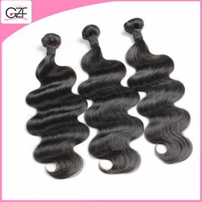 China Double Drawn Full End Body Wave Natural Color Top Quality Malaysian Virgin Hair Water Wave for sale