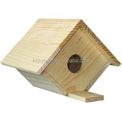 China New Viable Unfinished Wooden Bird House Wholesale, Wooden Bird Cages, Bird Nest for sale