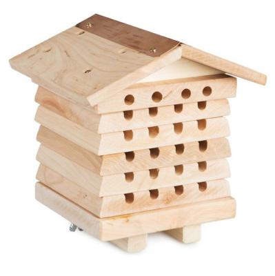 China Breathable Mason Bee House Wildlife Insect Hotel Massive Bee Hive Box Pollinator Hotel Solitary Pet Cages Nest Shelters for sale