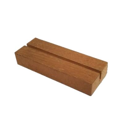 China Custom Logo Stand Wood Rack For Promotion Gift Certificate Free Standing Wood Display Stand, Table Menu Wood Stand for sale