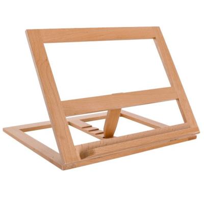 China Wooden iPad Stand Portable Bamboo/Wood Folding Stand For Cookbook Tablet Stand Book iPad Holder Can Be Folded And Angle Raised And Adjustable for sale