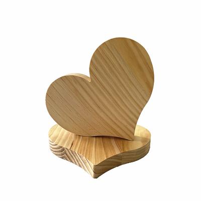 China Europe Ready To Paint, Engraving Unfinished Blank Pine Sign Plaques, Wooden Heart Cutouts For DIY Crafts, Canvas, Frames for sale