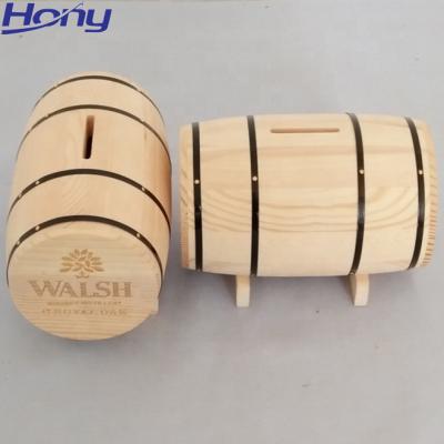 China Gift Box Saving Barrel Shape Money Saving Gift Box Decorative Coin Bank For Kids With Custom Logo for sale