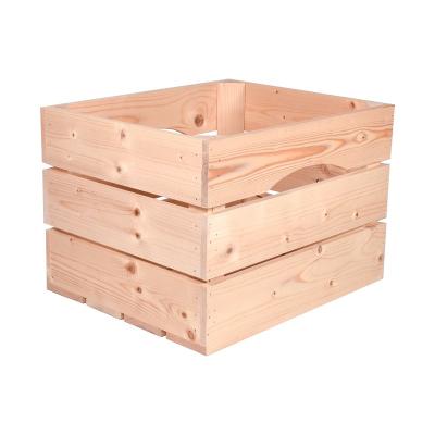 China Large Wooden Crate Custom Wooden Box Big Storage Wooden Crates For Goods Show / Stores Clothes Toy Sundries Organizer Safe Transport Retail Shelf for sale