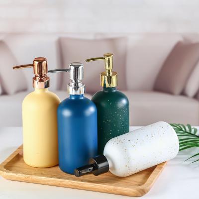 China Luxurious Personal Care Factory Direct Sale Hand Sanitizer Bottle Lotion Pump Glass Bottle Liquid Soap Dispensers Bulk for sale