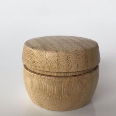 China Custom Bamboo Wooden Cosmetic Packaging Containers Plastic Bottle With Bamboo Lid for sale