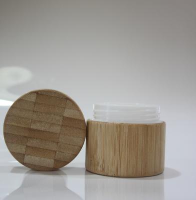 China Custom Bamboo Wooden Cosmetic Packaging Plastic Bottle Cosmetic for sale