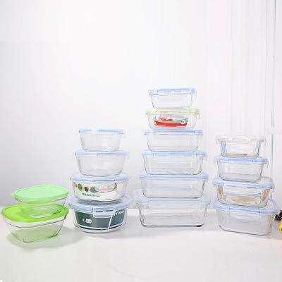 China Factory Direct Sale Custom Lunch Glass Container Crisper Box Freshness Storage Fresh-Storage Box With Lid for sale