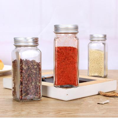 China Storage Bottles & Wholesale Custom Glass Jars Spice Bottle Seasoning Jar With Lid For Kitchen for sale