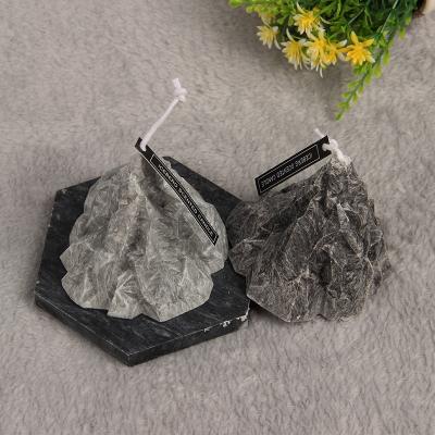 China Stocked Private Label Creative Marble Heat Insulation Scented Candle Coaster Home Ornaments for sale