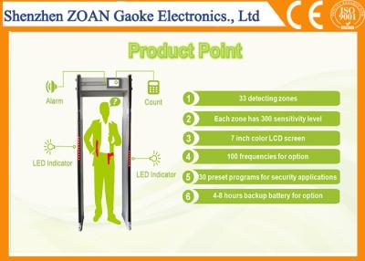 China Full Automatically Airport Security Metal Detectors , Pass Through Metal Detector for sale